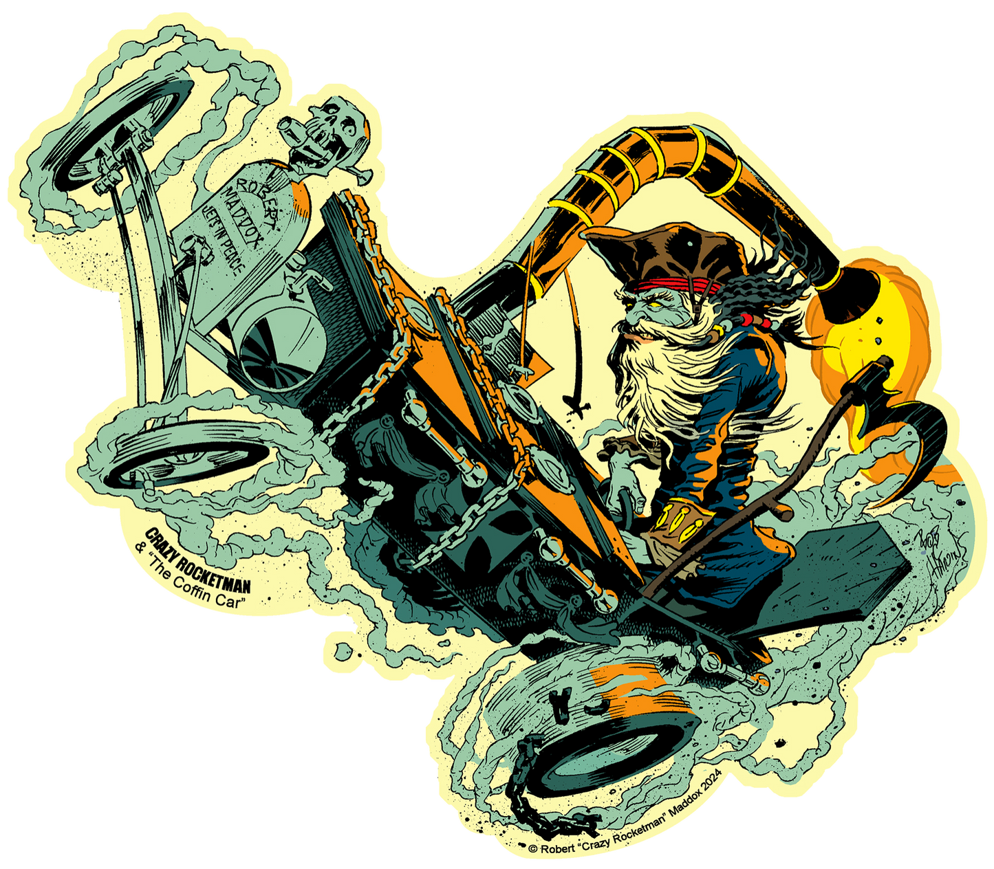 The Coffin Car Sticker